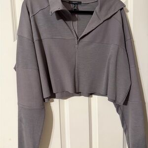 Forever 21 Charcoal Cropped Top